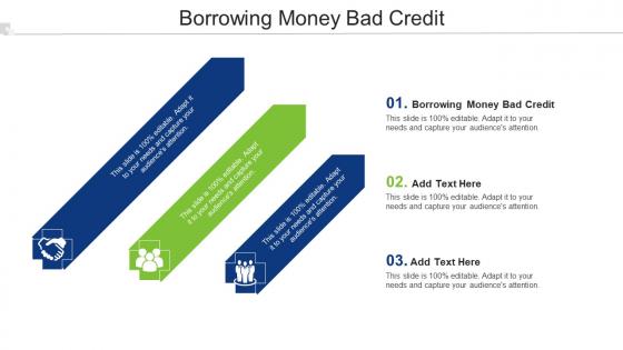 Borrowing Money Bad Credit Ppt Powerpoint Presentation Portfolio Introduction Cpb