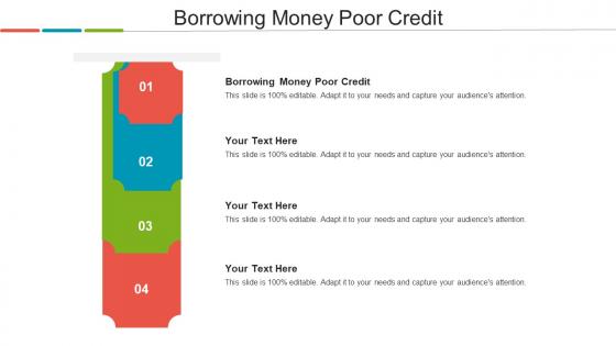 Borrowing Money Poor Credit Ppt Powerpoint Presentation Styles Design Inspiration Cpb