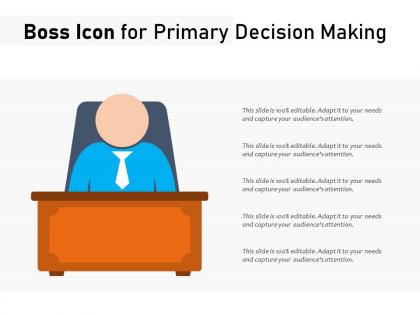 Boss icon for primary decision making