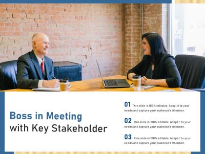 Boss in meeting with key stakeholder