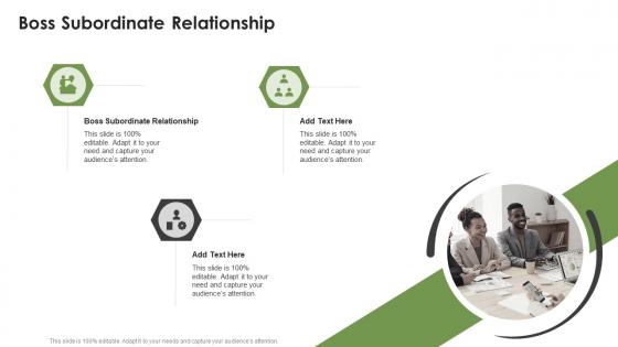Boss Subordinate Relationship In Powerpoint And Google Slides Cpb