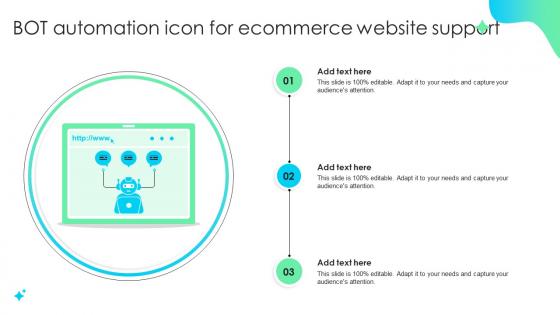 Bot Automation Icon For Ecommerce Website Support