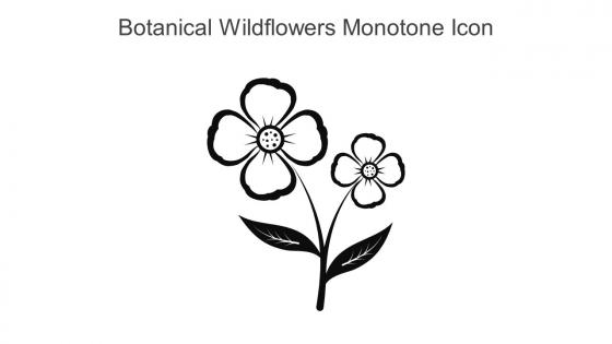 Botanical Wildflowers Monotone Icon In Powerpoint Pptx Png And Editable Eps Format