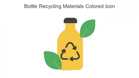 Bottle Recycling Materials Colored Icon In Powerpoint Pptx Png And Editable Eps Format