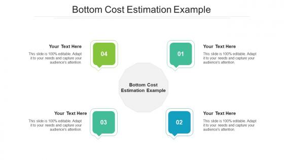 Bottom cost estimation example ppt powerpoint presentation influencers cpb