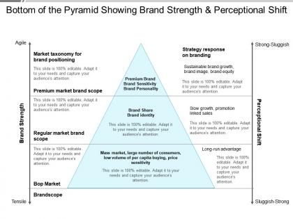 Bottom of the pyramid showing brand strength and perceptional shift