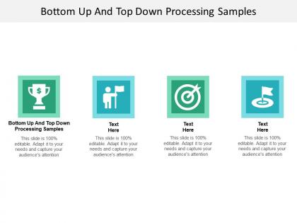 Bottom up and top down processing samples ppt powerpoint presentation gallery samples cpb