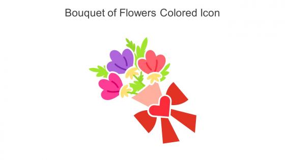 Bouquet Of Flowers Colored Icon In Powerpoint Pptx Png And Editable Eps Format