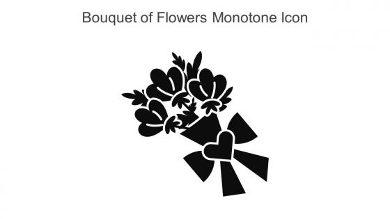 Bouquet Of Flowers Monotone Icon In Powerpoint Pptx Png And Editable Eps Format