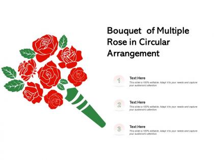 Bouquet of multiple rose in circular arrangement