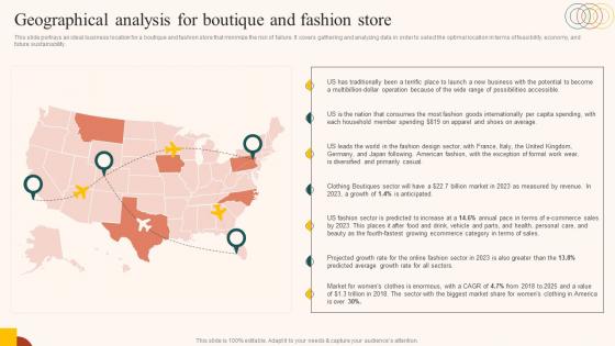 Boutique Industry Geographical Analysis For Boutique And Fashion Store BP SS