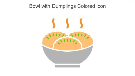Bowl With Dumplings Colored Icon In Powerpoint Pptx Png And Editable Eps Format
