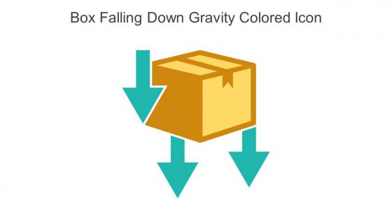 Box Falling Down Gravity Colored Icon In Powerpoint Pptx Png And Editable Eps Format