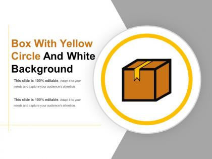 Box with yellow circle and white background