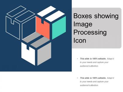 Boxes showing image processing icon