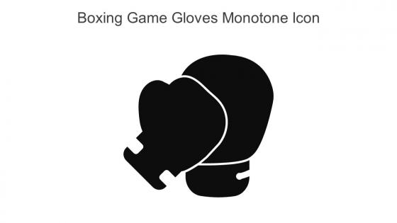 Boxing Game Gloves Monotone Icon In Powerpoint Pptx Png And Editable Eps Format