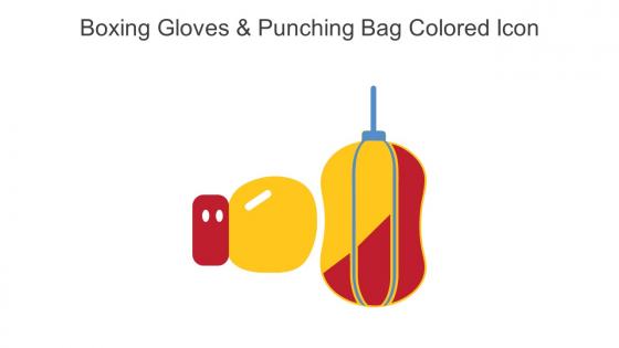 Boxing Gloves And Punching Bag Colored Icon In Powerpoint Pptx Png And Editable Eps Format
