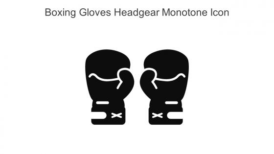 Boxing Gloves Headgear Monotone Icon In Powerpoint Pptx Png And Editable Eps Format