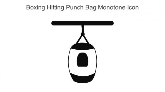 Boxing Hitting Punch Bag Monotone Icon In Powerpoint Pptx Png And Editable Eps Format