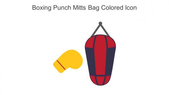Boxing Punch Mitts Bag Colored Icon In Powerpoint Pptx Png And Editable Eps Format