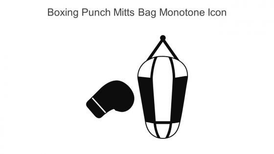 Boxing Punch Mitts Bag Monotone Icon In Powerpoint Pptx Png And Editable Eps Format