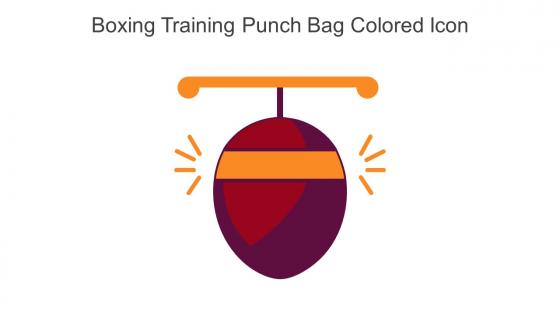 Boxing Training Punch Bag Colored Icon In Powerpoint Pptx Png And Editable Eps Format