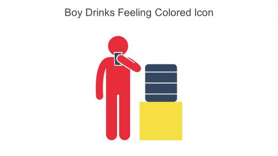 Boy Drinks Feeling Colored Icon In Powerpoint Pptx Png And Editable Eps Format
