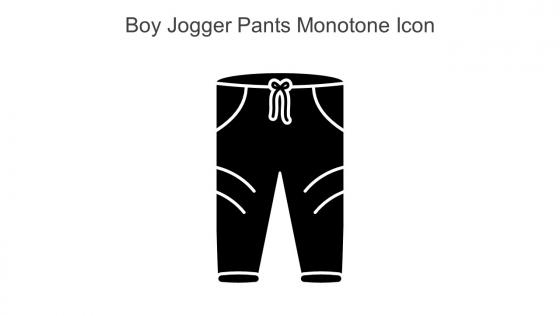 Boy Jogger Pants Monotone Icon In Powerpoint Pptx Png And Editable Eps Format