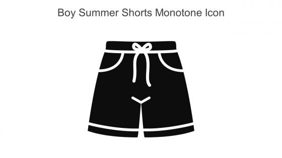 Boy Summer Shorts Monotone Icon In Powerpoint Pptx Png And Editable Eps Format