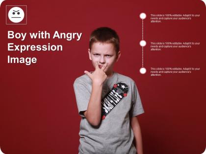 Boy with angry expression image