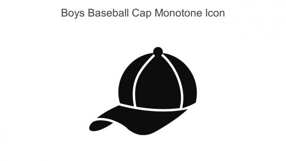 Boys Baseball Cap Monotone Icon In Powerpoint Pptx Png And Editable Eps Format