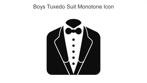 Boys Tuxedo Suit Monotone Icon In Powerpoint Pptx Png And Editable Eps Format