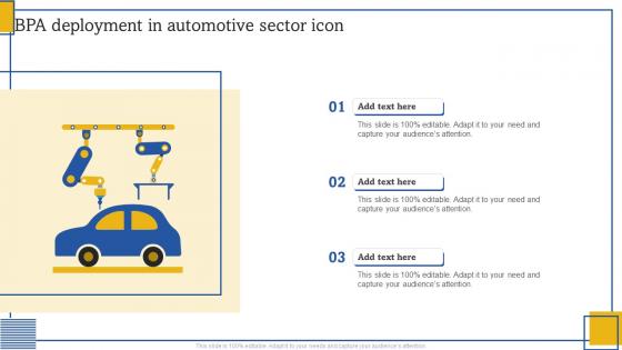 BPA Deployment In Automotive Sector Icon