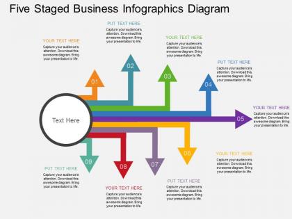 Bq five staged business infographics diagram flat powerpoint design