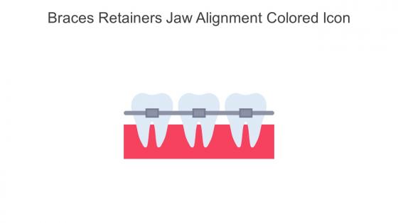 Braces Retainers Jaw Alignment Colored Icon In Powerpoint Pptx Png And Editable Eps Format