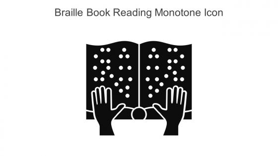 Braille Book Reading Monotone Icon In Powerpoint Pptx Png And Editable Eps Format