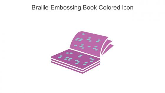 Braille Embossing Book Colored Icon In Powerpoint Pptx Png And Editable Eps Format
