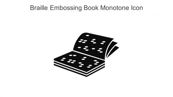 Braille Embossing Book Monotone Icon In Powerpoint Pptx Png And Editable Eps Format