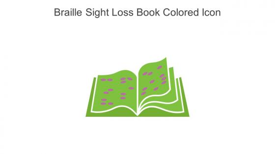 Braille Sight Loss Book Colored Icon In Powerpoint Pptx Png And Editable Eps Format