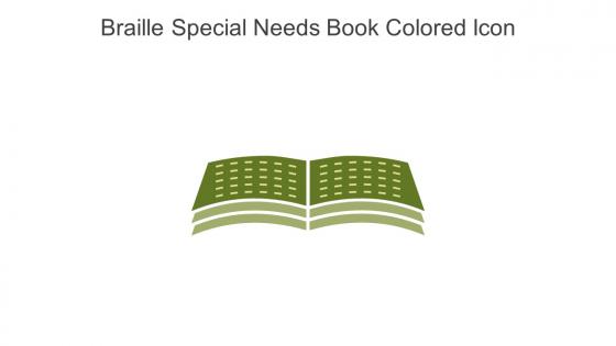 Braille Special Needs Book Colored Icon In Powerpoint Pptx Png And Editable Eps Format