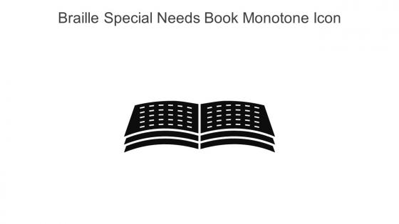 Braille Special Needs Book Monotone Icon In Powerpoint Pptx Png And Editable Eps Format
