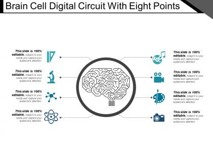 Brain cell digital circuit with eight points