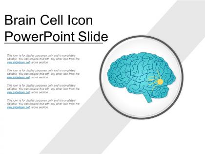 Brain cell icon powerpoint slide