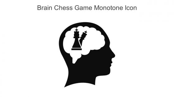 Brain Chess Game Monotone Icon In Powerpoint Pptx Png And Editable Eps Format
