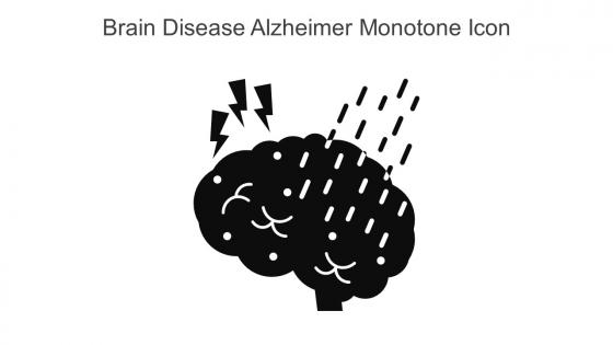 Brain Disease Alzheimer Monotone Icon In Powerpoint Pptx Png And Editable Eps Format