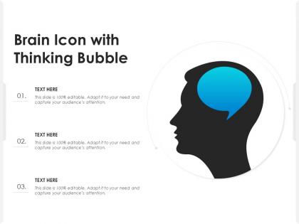Brain icon with thinking bubble
