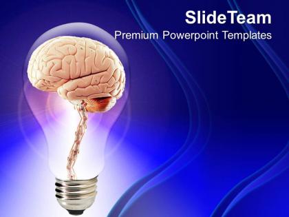 Brain inside bulb creative powerpoint templates ppt themes and graphics 0313