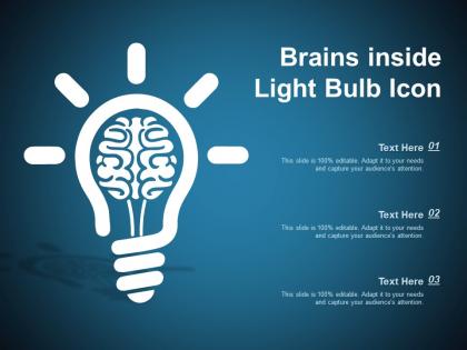 Brains inside light bulb icon