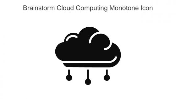 Brainstorm Cloud Computing Monotone Icon In Powerpoint Pptx Png And Editable Eps Format