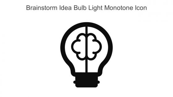 Brainstorm Idea Bulb Light Monotone Icon In Powerpoint Pptx Png And Editable Eps Format